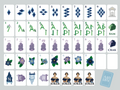 Set of Alpha Delta Pi Mahjong Tiles MIGTM Mahjong is Greek to Me