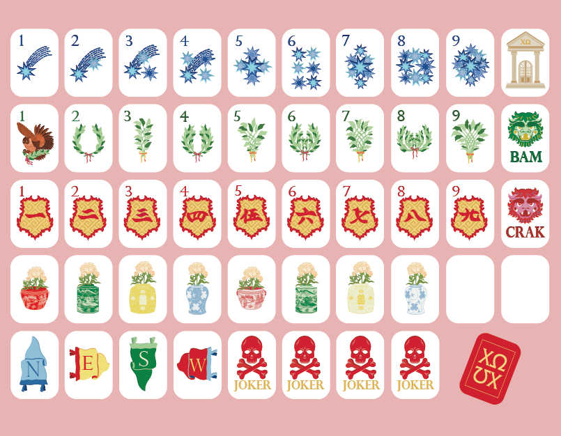 Chi Omega Mahjong Set