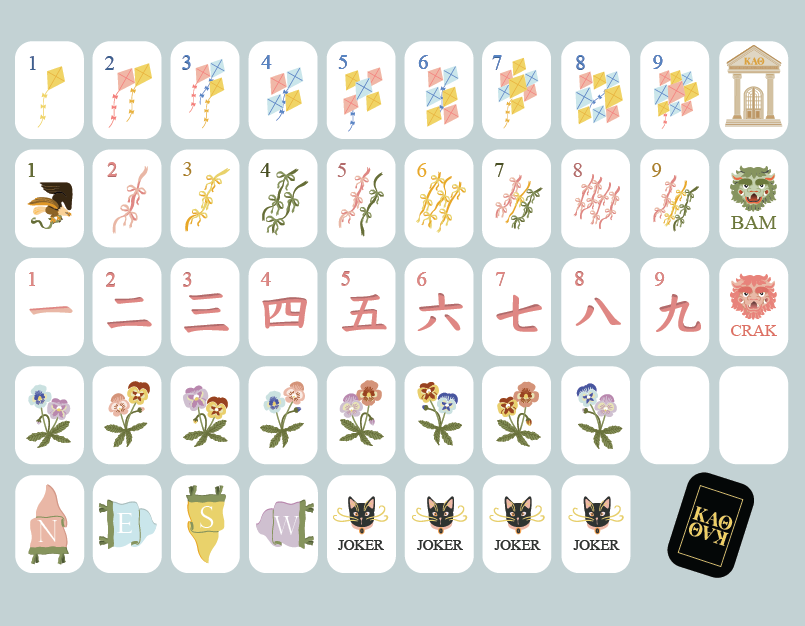 Kappa Alpha Theta Mahjong Set