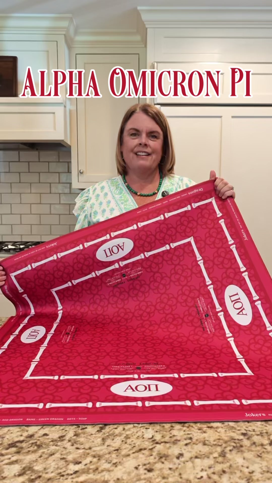 Alpha Omicron Pi  Mahjong Mat