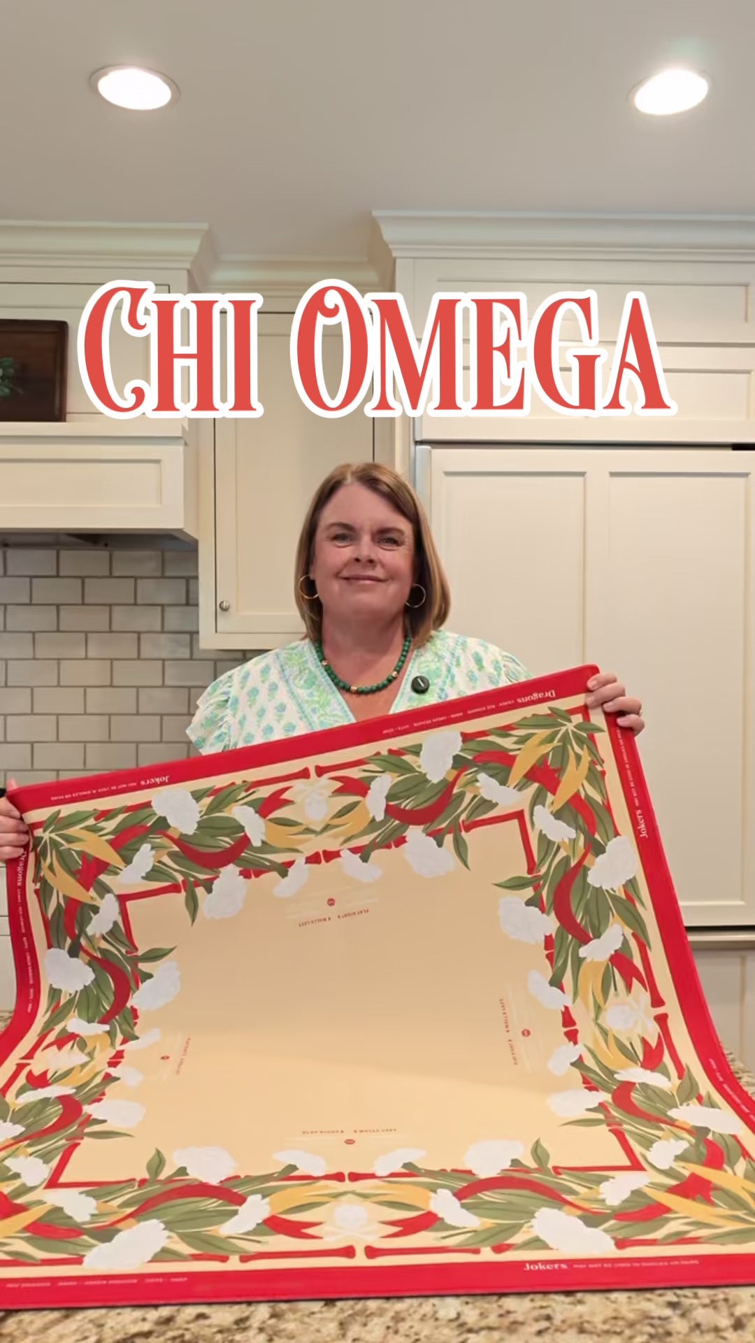 Chi Omega Mahjong Mat