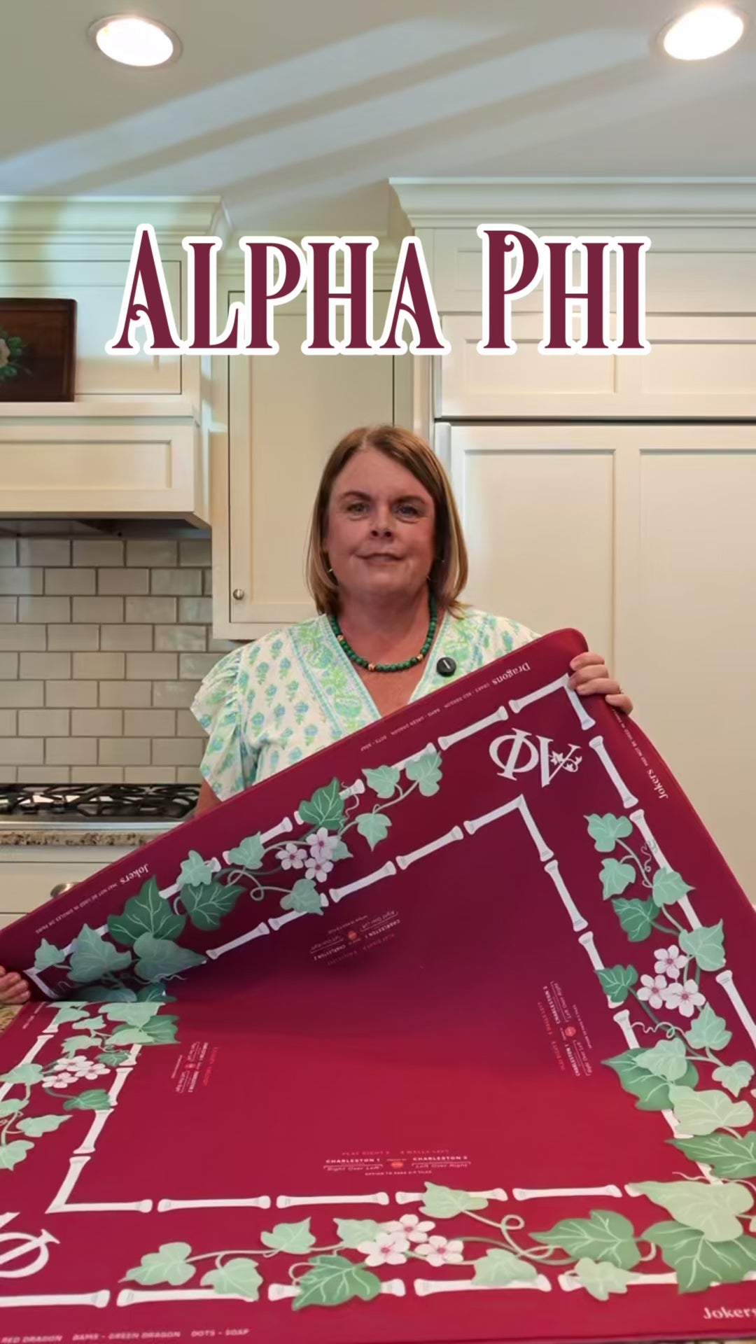 Alpha Phi Mahjong Mat