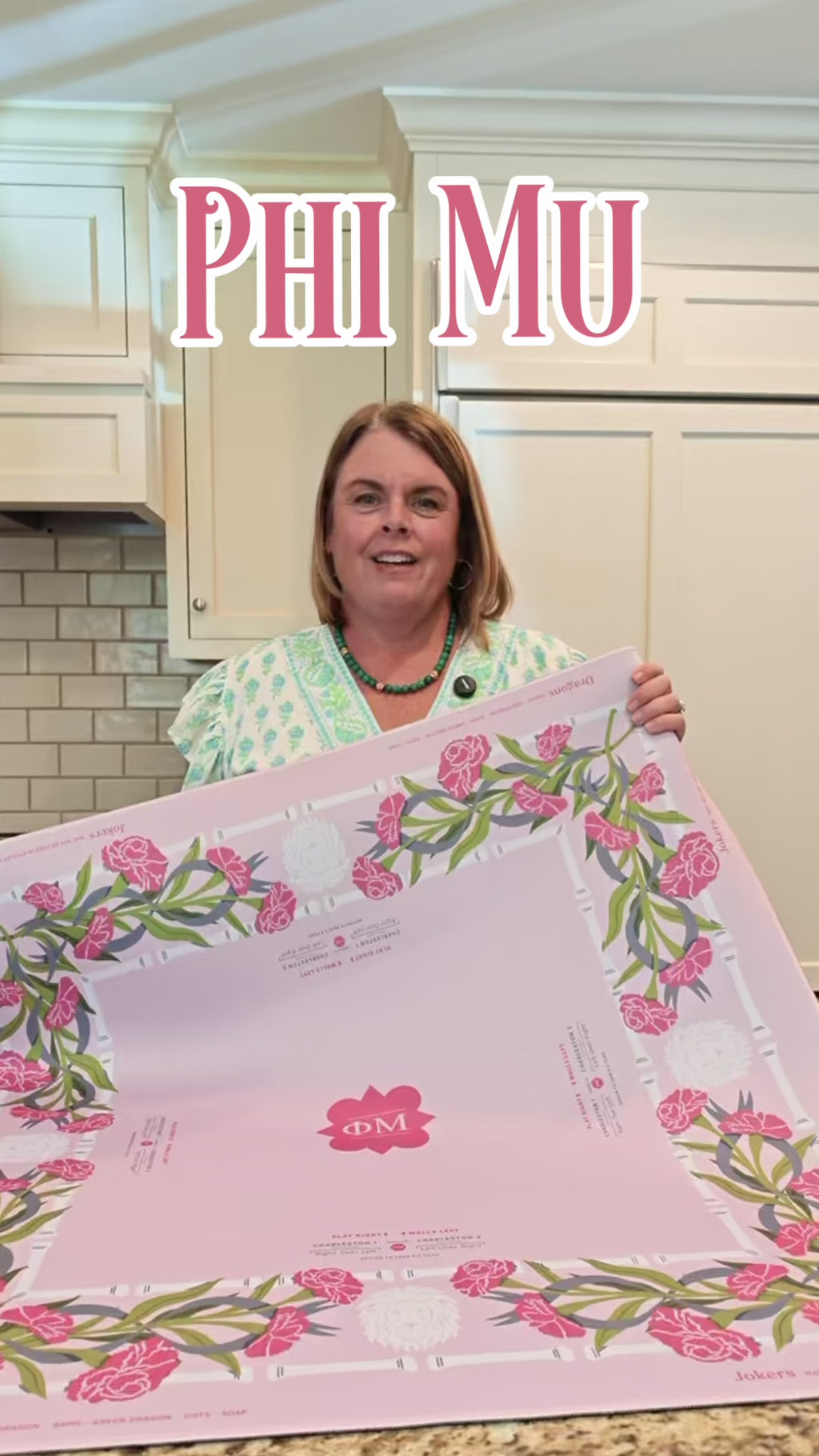 Phi Mu Mahjong Mat