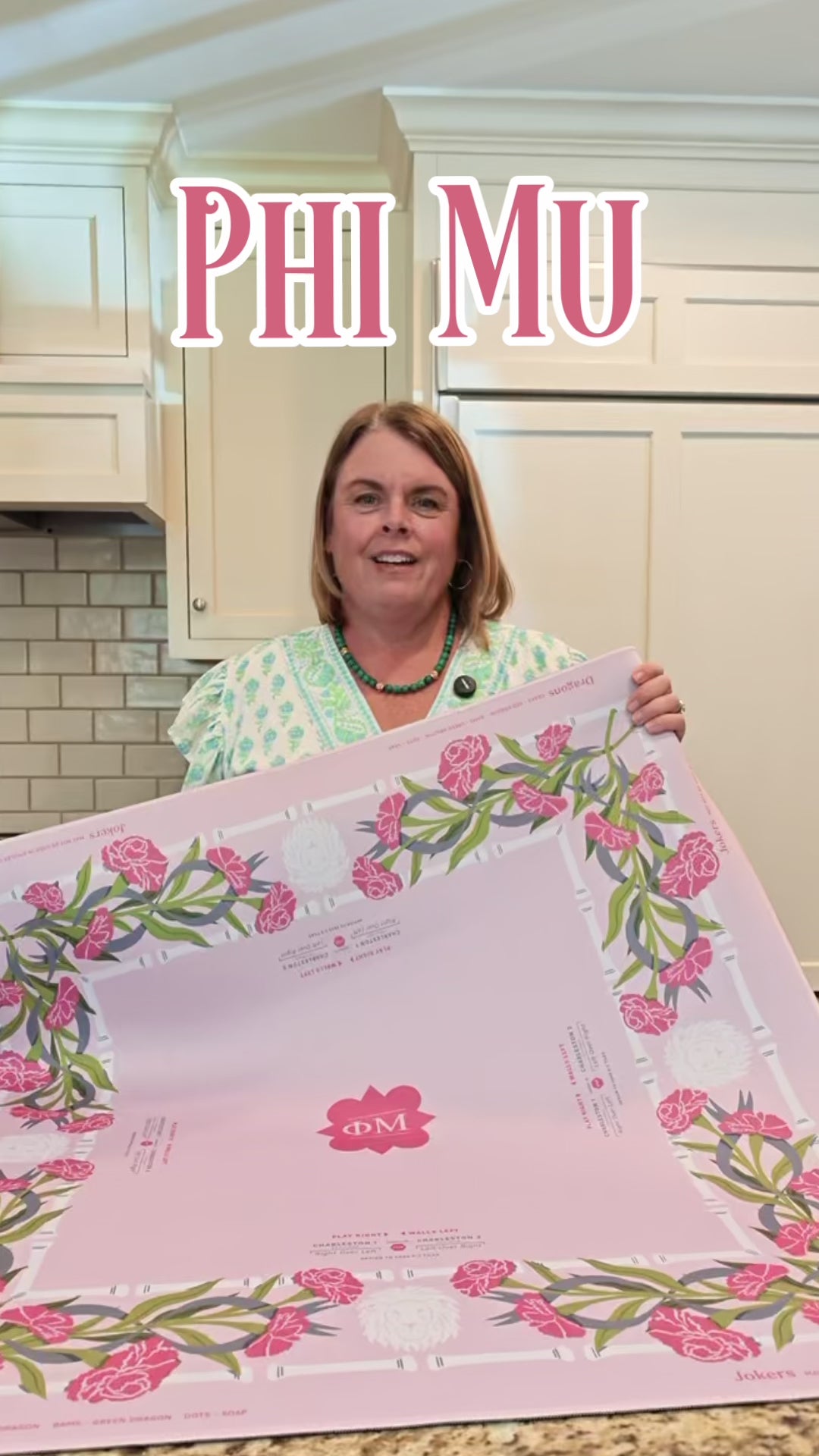 Phi Mu Mahjong Mat
