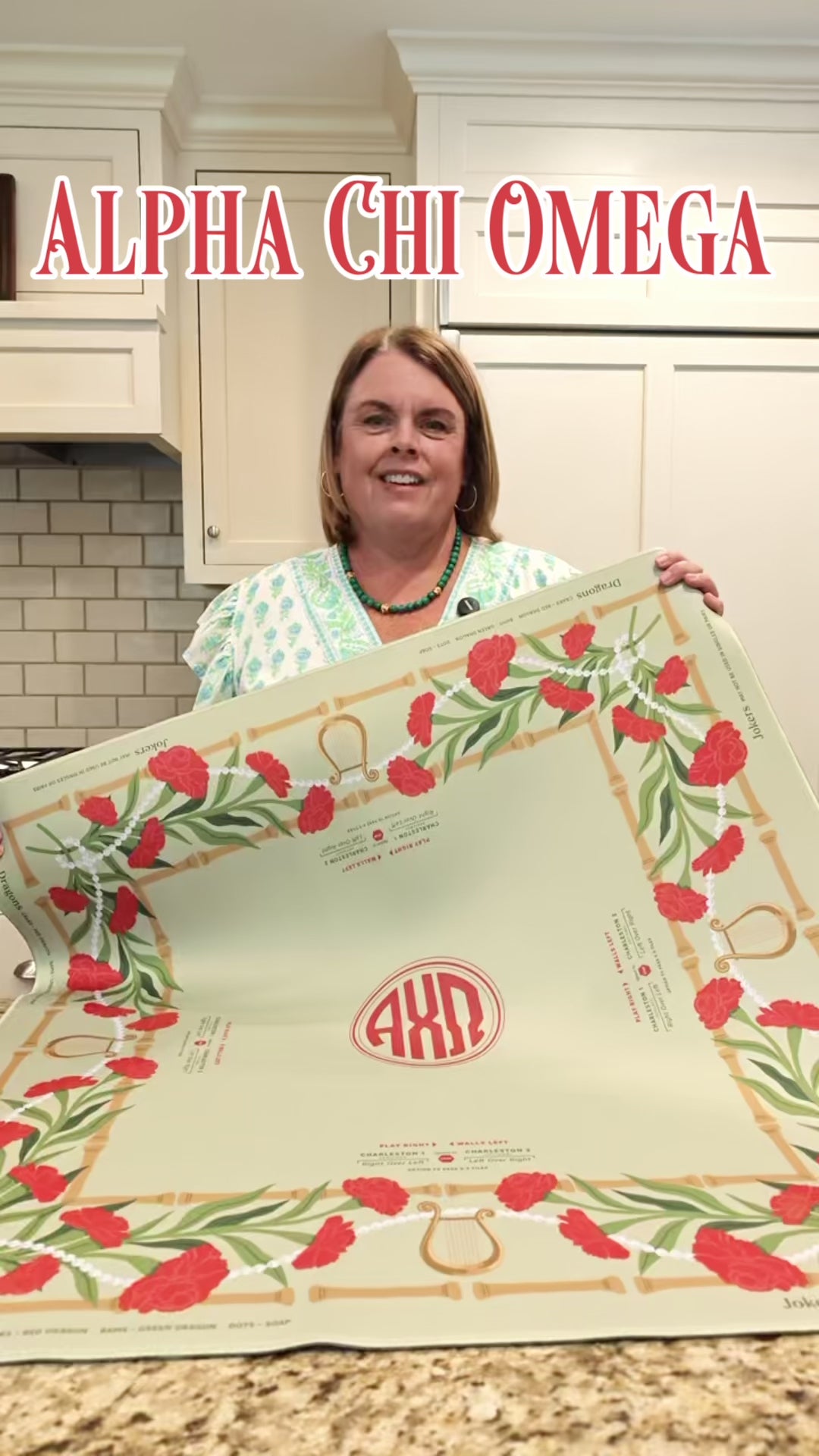Alpha Chi Omega Mahjong Mat